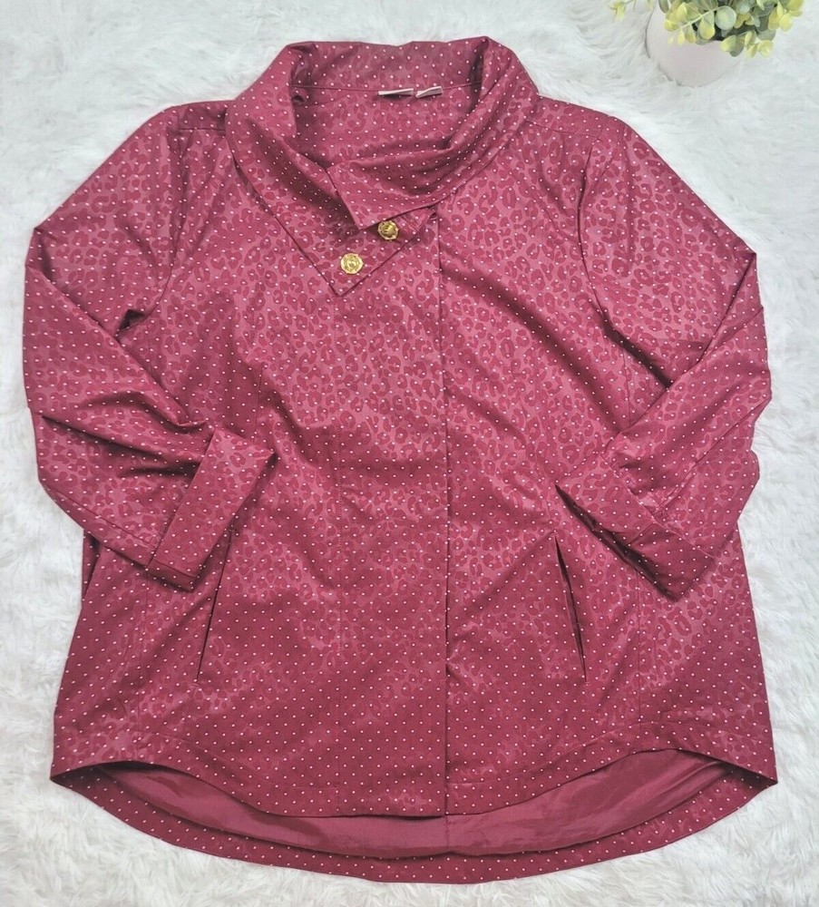 [402] Chico'spink Polka Dot Jacket - image 1